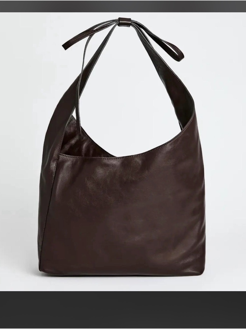 Reformation Vittoria tote Medium- Tobacco Leather Hobo Bag